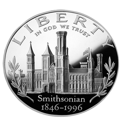 1996 Smithsonian Institution Silver Proof USA $1 (Capsule) - Click Image to Close